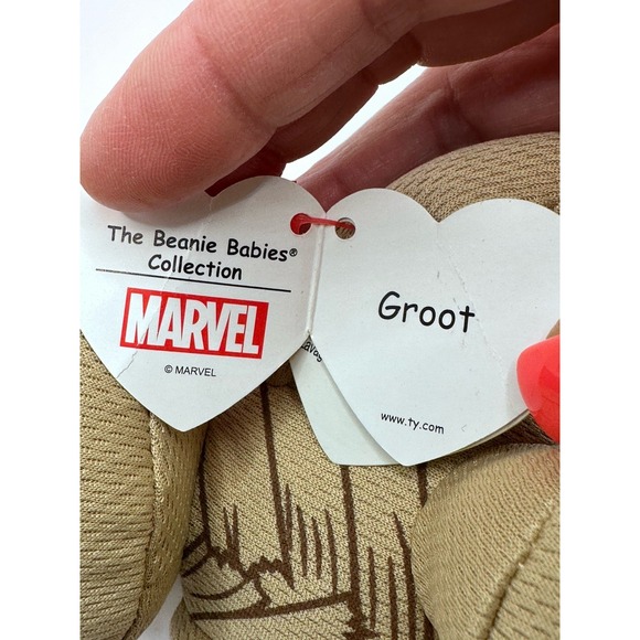 TY Beanie Baby Groot New Guardians of the Galaxy‎ Movie Plush Stuffed Bean 2018 - Picture 5 of 5